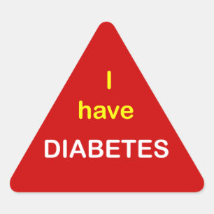 z6 - I have DIABETES. Triangle Sticker