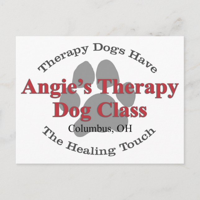 Z Angie Therapy Dog Post Card (Front)
