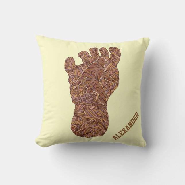 Z Bigfoot Sasquatch Track Personalised Home Decor Cushion (Front)