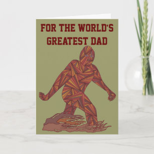 Z Bigfoot Walking Sasquatch Worlds Greatest Dad Card