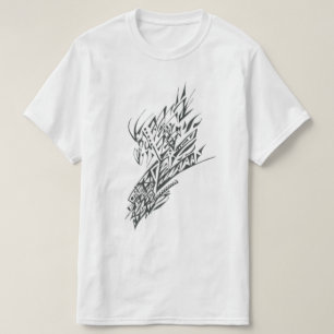 Z Black White Abstract Tribal Tattoo Art T-Shirt