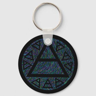 Z Colourful New Age Platos Air Sign Triad Key Ring