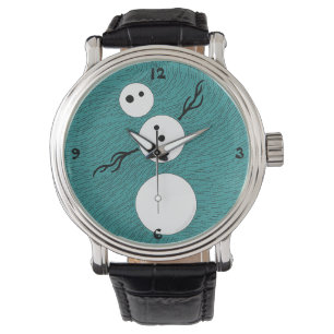 Z Customisable Whimsical Winter Snowman Time Piece Watch