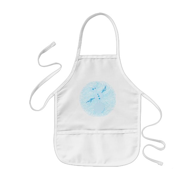 Z Cute Cartoon Snowman Apron (Front)