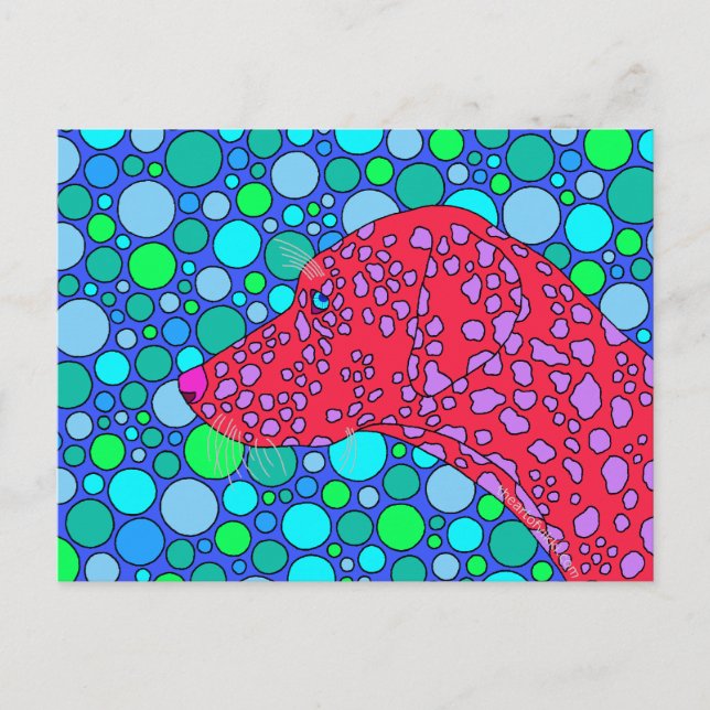 Z Cute Dalmatian Pop Art Postcard (Front)