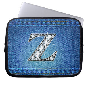Z "Diamond" Denim Stitching Electronics Bag