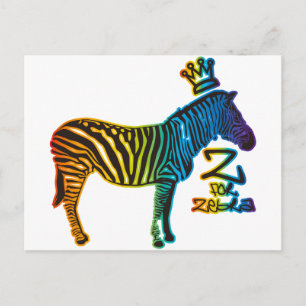 Z for Zebra Postcard
