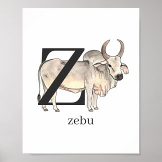Z for Zebu Poster