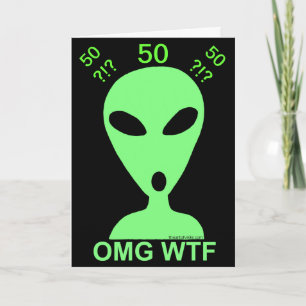 Z Funny 50th Birthday Geek Chic Missing Time Card