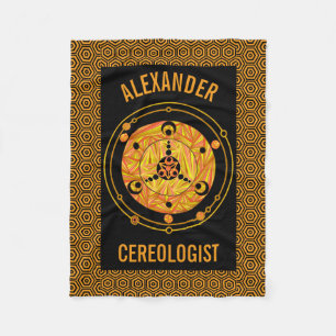 Z Golden Crop Circle Paranormal UFO Geek Fleece Blanket