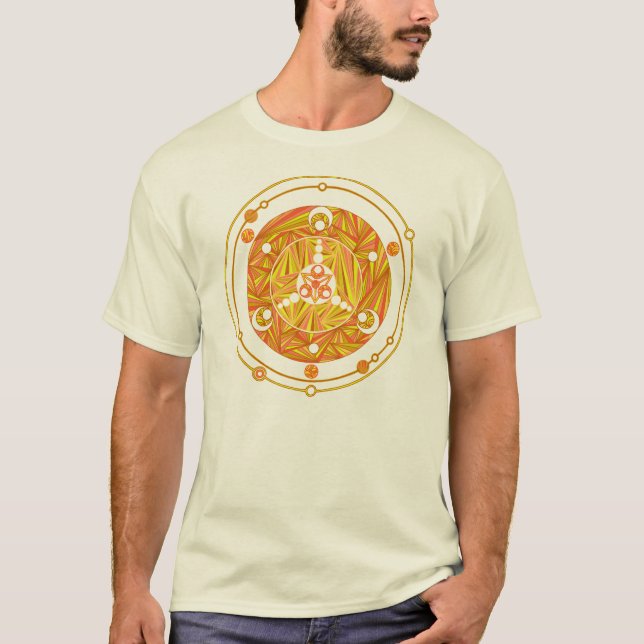 Z Golden Crop Circle Paranormal UFO Geek T-Shirt (Front)