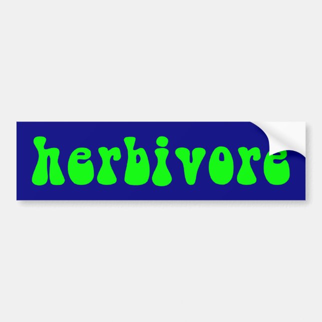 z_herbivore bumper sticker (Front)