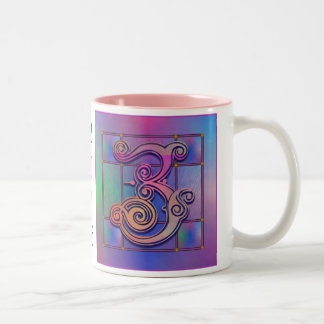 Z Initial "Blue Rain Glass" Mugs Cups Steins