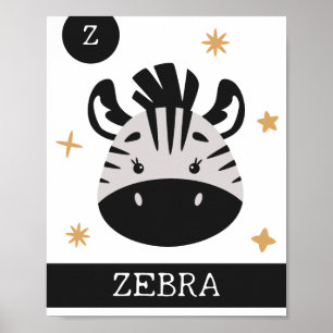 Z is for Zebra, Nursery, Bedroom, Kids' Wall Art