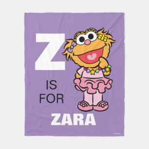 Z is for Zoe Add Your Name Fleece Blanket