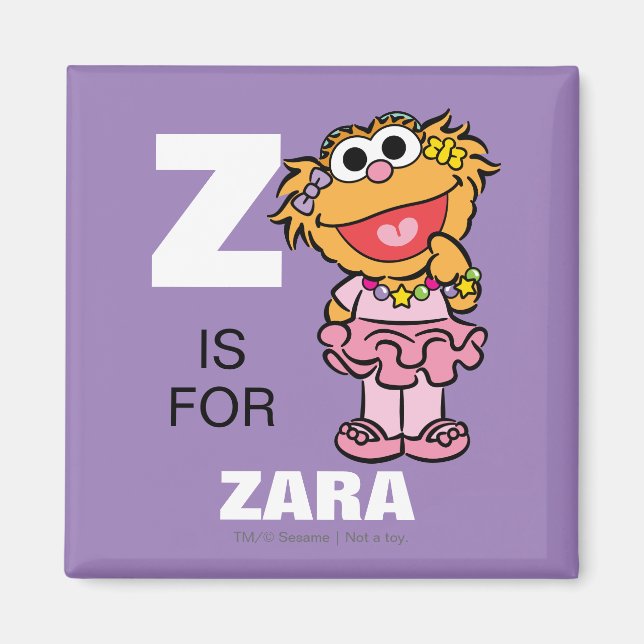 Z is for Zoe | Add Your Name Magnet (Front)