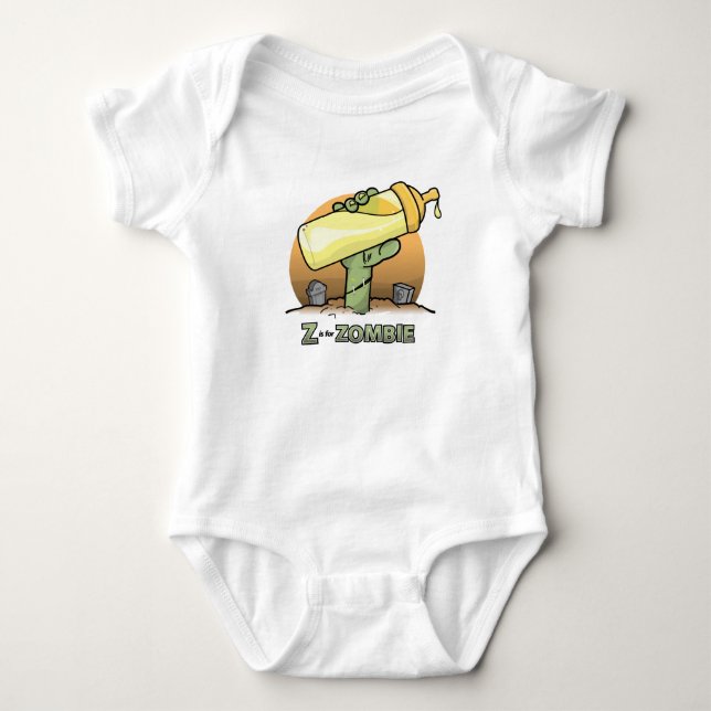 "Z" is for Zombie "Bottle" Infant Creeper (Front)