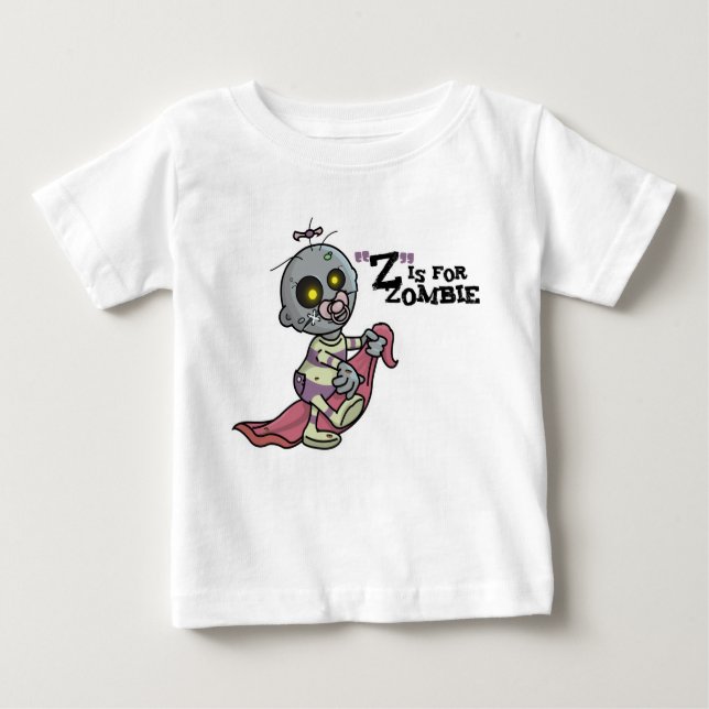 "Z" is for Zombie with Blanket (Girls) T-Shirt (Front)