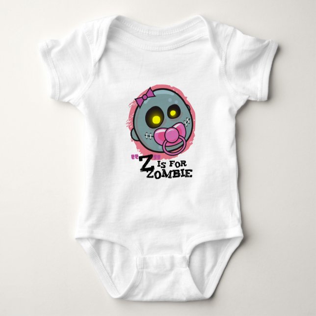 "Z" is for Zombie with Pacifier (girls) Creeper (Front)