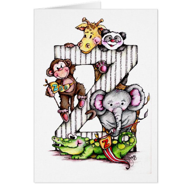 Z is for ZOO - Alphabet Art (Front)