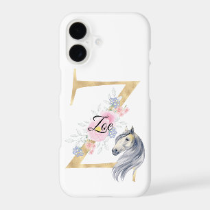 Z letter personalised name monogram with horse