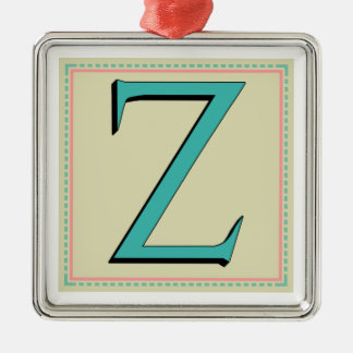 Z MONOGRAM LETTER METAL ORNAMENT