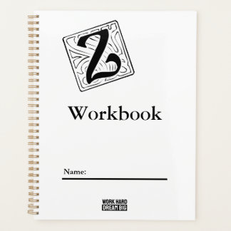 Z Monogramm Workbook black and white Planner