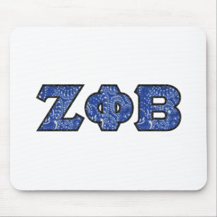 Z Phi B Bandanna Letters Mouse Pad