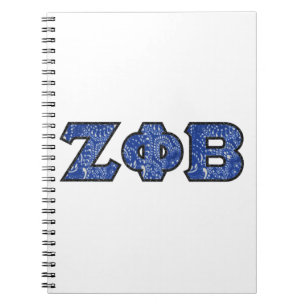 Z Phi B Bandanna Letters Notebook