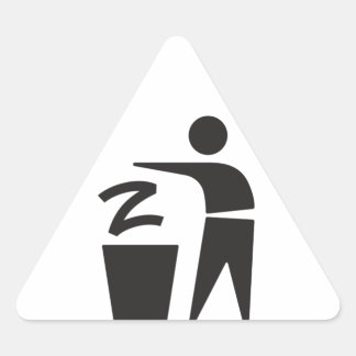 Z to the Trash Triangle Sticker
