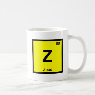 Z - Zeus God Chemistry Periodic Table Symbol Coffee Mug
