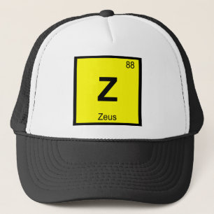 Z - Zeus God Chemistry Periodic Table Symbol Trucker Hat