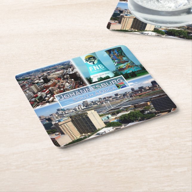 ZA Johannesburg - Central Business District - Square Paper Coaster (Angled)