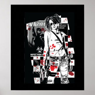 ZA Shelly: Zombie Hunter Print