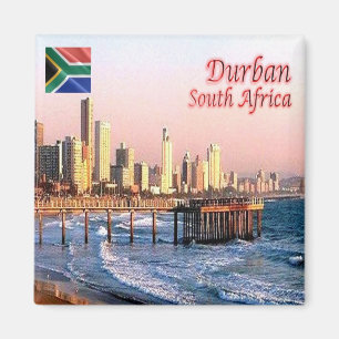 ZA South Africa DURBAN Skyline Crop - Fridge Magne Magnet