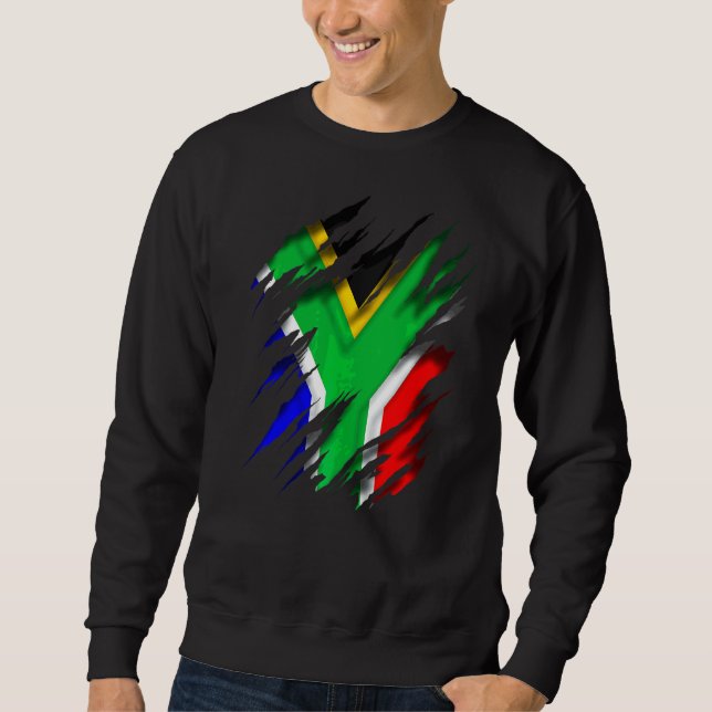 Za Zaf South African Flag Of South Africa Sweatshirt (Front)
