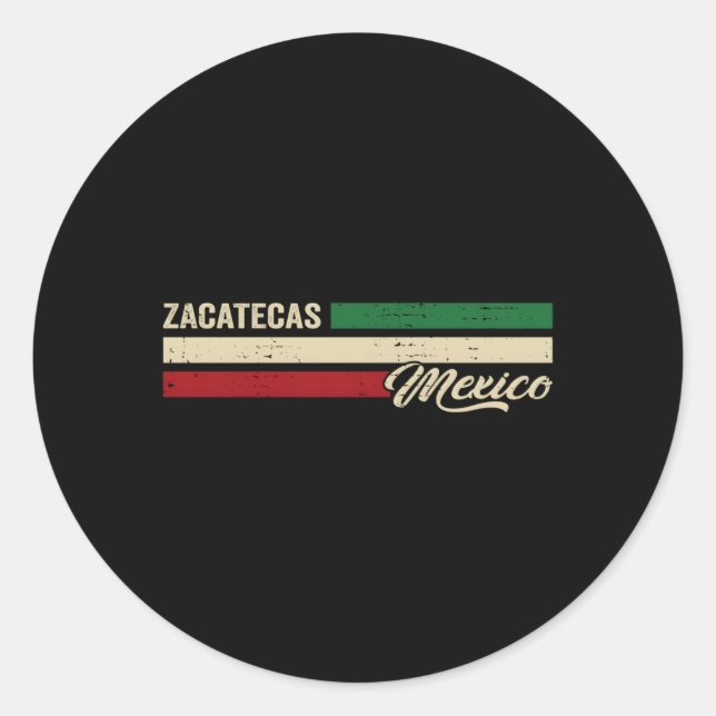 Zacatecas Mexico Classic Round Sticker (Front)