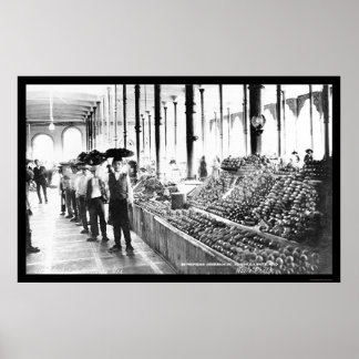 Zacatecas, Mexico Food Market 1904 Poster