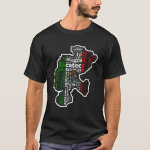 Zacatecas Mexico Mapa Bandera Mexicana State T Shi T-Shirt