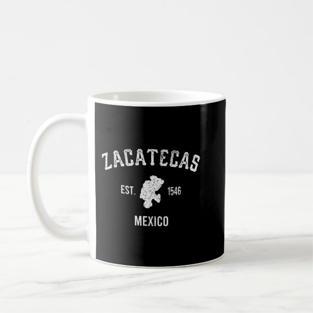 Zacatecas Mexico Mapa Est. 1546 Estado De Zacateca Coffee Mug (Left)