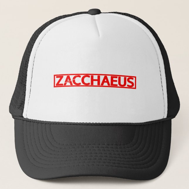 Zacchaeus Stamp Trucker Hat (Front)