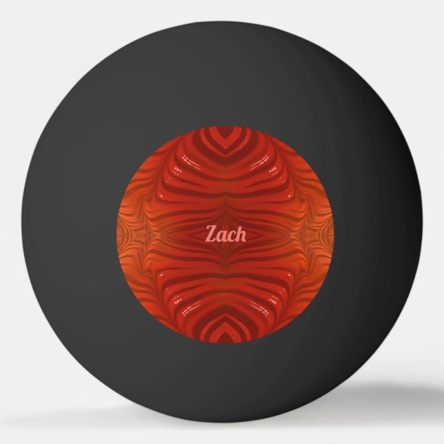 ZACH ~ Tangerine Orange Red ~ Ping Pong Ball (Back)