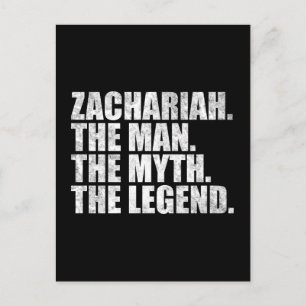 Zachariah The Man The Myth The Legend Postcard
