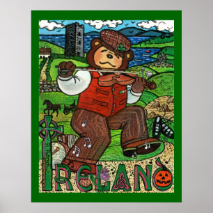 Zachary Bear's® Tribute to Ireland Poster