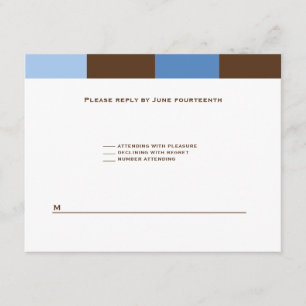 Zachary Blue Brown RSVP Card