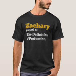 Zachary Gift Name Personalised Birthday Name Defin T-Shirt