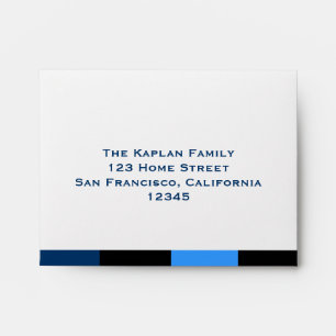 Zachary Royal Blue Navy Blue Black Striped RSVP Envelopes