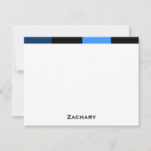 Zachary Royal Navy Blue Thank You Card