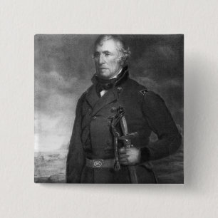 Zachary Taylor, 12th President of the United State 15 Cm Square Badge