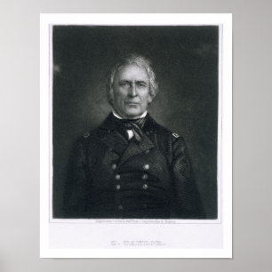 Zachary Taylor, engraved after a daguerrotype by T Poster